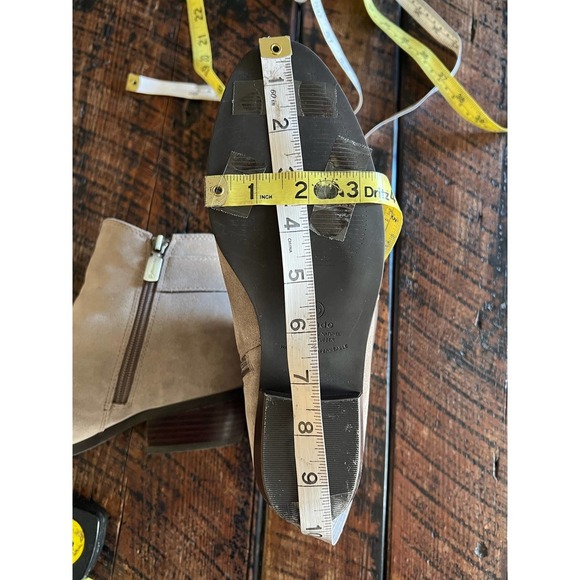 Blondo Saddie Tan Buckle Leather Waterproof Ankle Booties - Size 8 - Picture 12 of 17